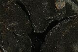 Septarian Dragon Egg Geode - Black Crystals #137907-2